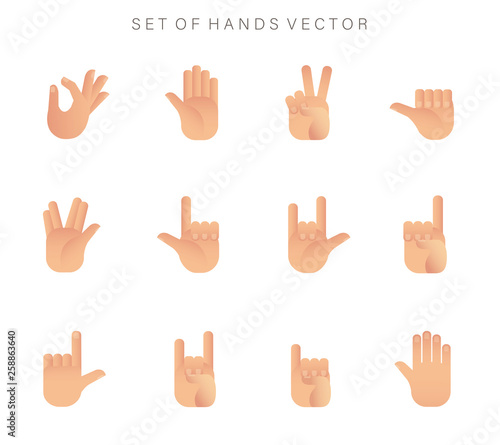 set of hands icon vector illustration eps10