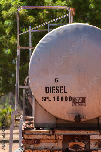 Fuel tanker filled with diesel