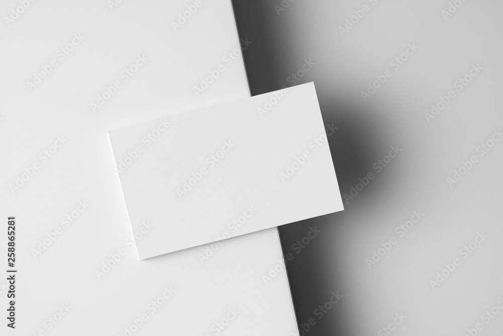 top view of 2 business card isolated on white top view of 2 business card isolated on white