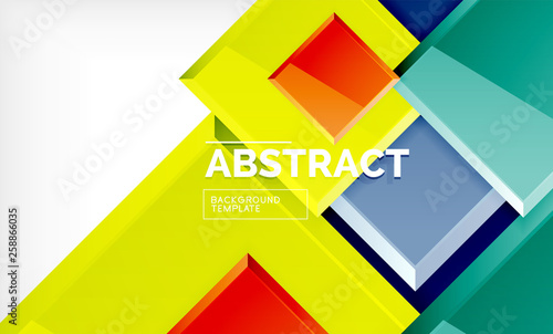 Geometric abstract background, modern square design