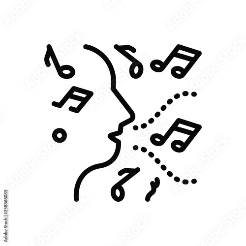 Black line icon for improvisation
