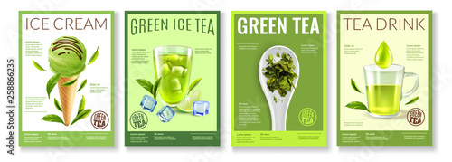 Green Tea Posters Set