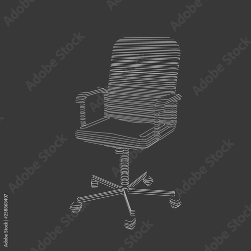 Striped Office chair. Vecto...