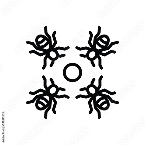 Black line icon for inroad invasion