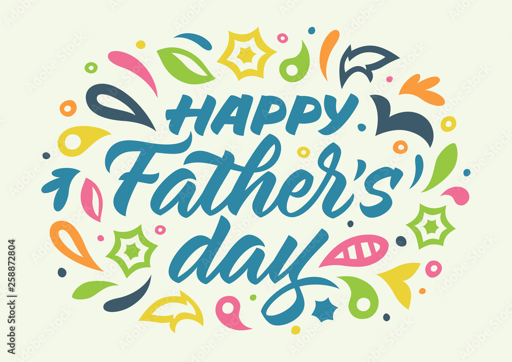 Obraz premium father's_day_calligraphy_pattern