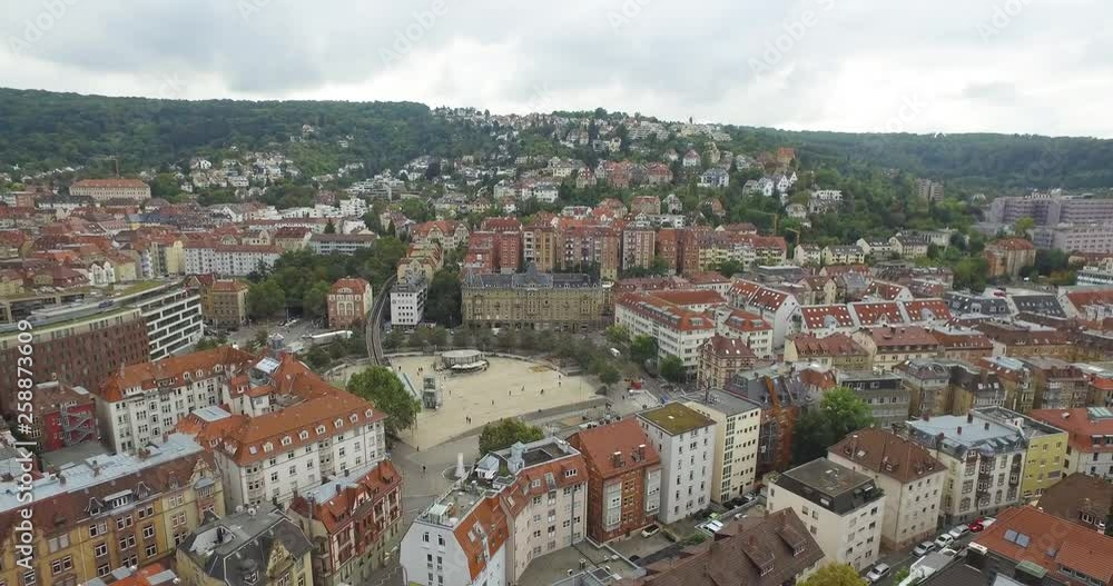 Aerial view. Cityscape of Stuttgart, one of the most important industrial cities in Germany. Aerial view. Cityscape of Stuttgart, one of the most important industrial cities in Germany.
