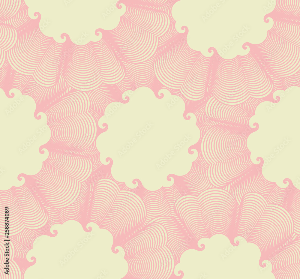 abstract round clouds seamless pattern in soft pink abstract round clouds seamless pattern in soft pink
