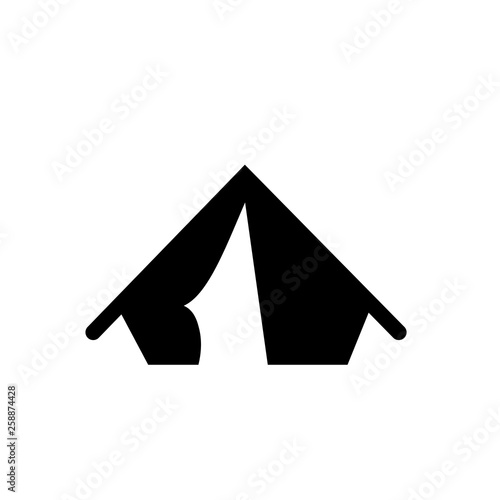 resting tent vector icon