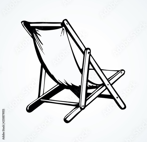 Fototapeta Beach chair. Vector freehand drawing