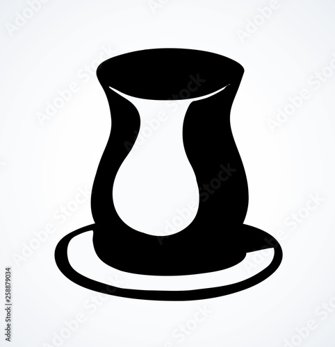 Ancient cup. Vector drawing