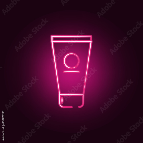 face cream neon icon. Elements of antiaging set. Simple icon for websites, web design, mobile app, info graphics