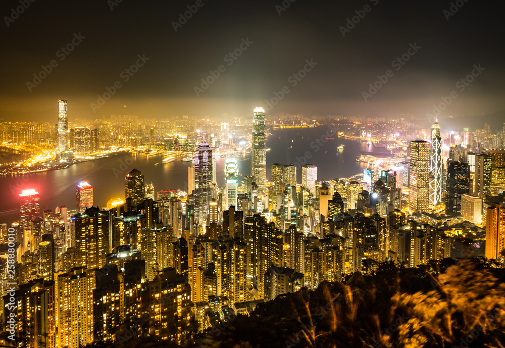 Obraz premium 世界三大夜景 香港 ビクトリア・ハーバー