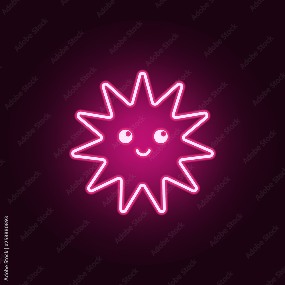 Obraz premium Platelet neon icon. Elements of Blood donation set. Simple icon for websites, web design, mobile app, info graphics