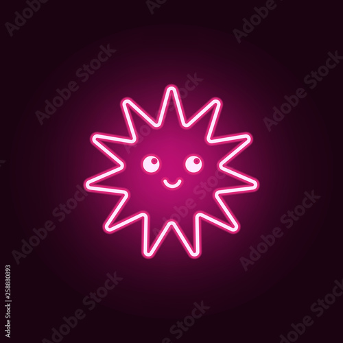 Platelet neon icon. Elements of Blood donation set. Simple icon for websites, web design, mobile app, info graphics
