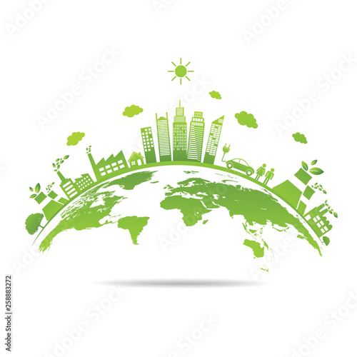 Ecology concept and Environmental ,Banner design elements for sustainable energy development, Vector illustration