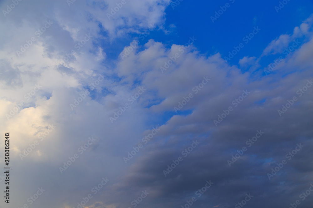Clouds after rain before sunset as a background Clouds after rain before sunset as a background