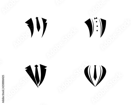 Tuxedo logo template vector icon illustration design 