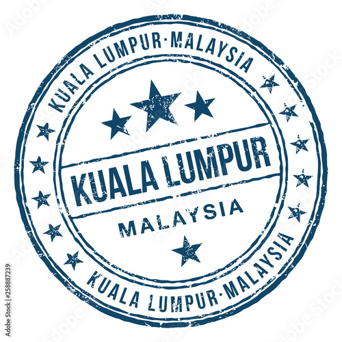 Canvas Print Kuala Lumpur Malaysia. Vector Stamp.