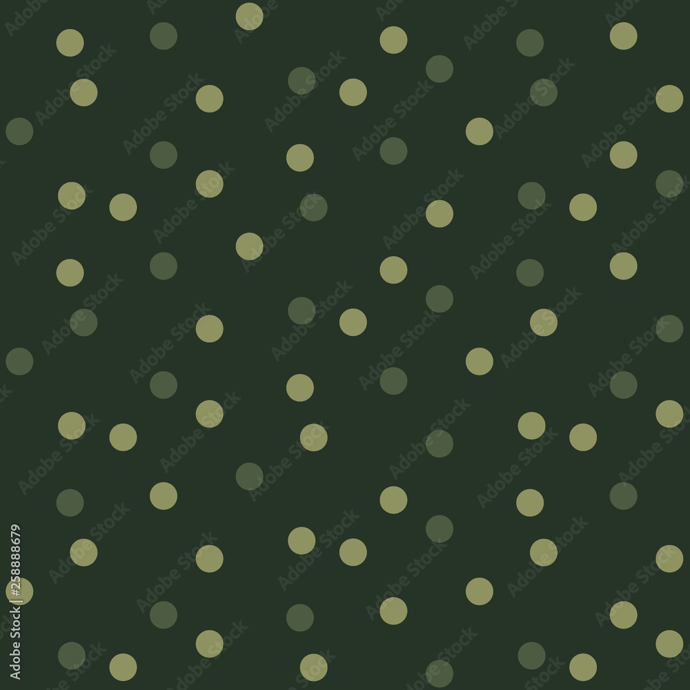 Camouflage dots background green seamless pattern