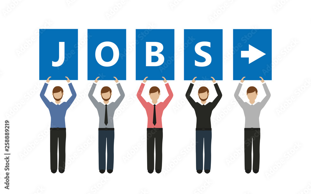 job concept with business men vector illustration EPS10 job concept with business men vector illustration EPS10
