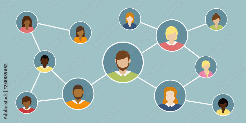 social media network characters concept vector illustration EPS10 social media network characters concept vector illustration EPS10