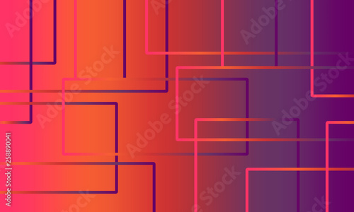 Abstract geometric background, purple orange gradient, rectangular shapes. 