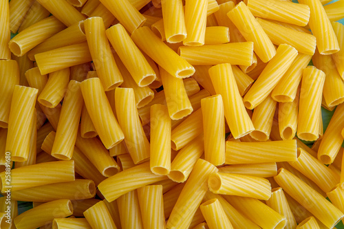 Italian Macaroni Pasta raw food background or texture close up 