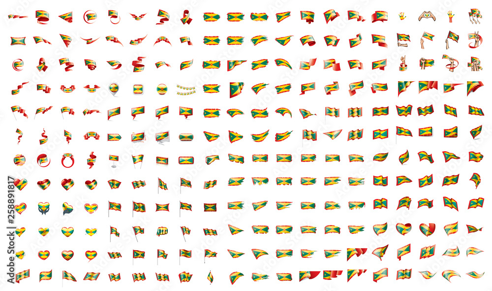 very big collection of vector flags of the Grenada very big collection of vector flags of the Grenada