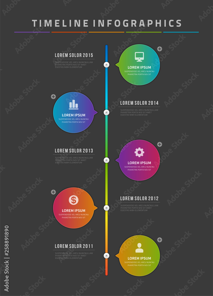 Timeline infographics and icons vector design template. Timeline infographics and icons vector design template.
