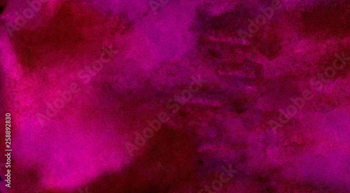 Colorful fuchsia neon paper textured aquarelle canvas for modern creative design. Abstract bright light pink ink watercolor on black background. Magenta paper texture water color painted illustration