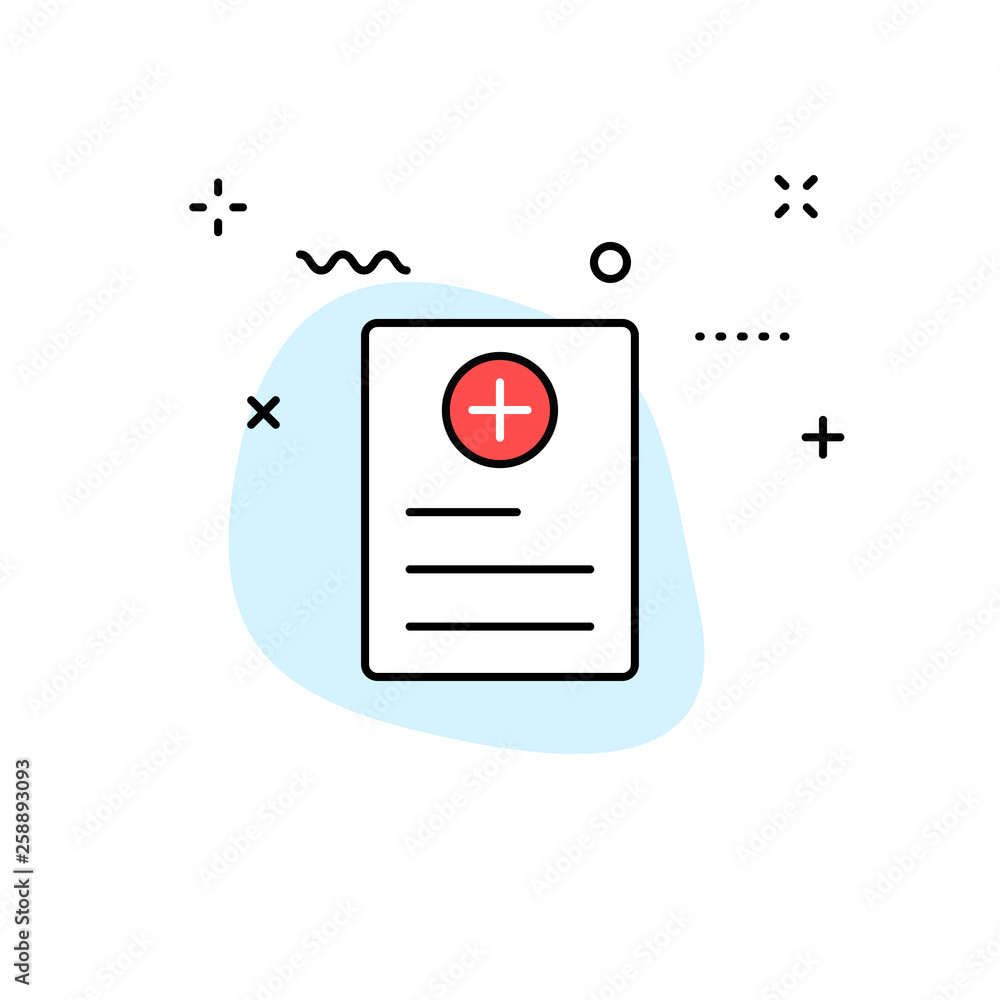 Medical and Health web icons in line style. Medicine and Health Care, RX, infographic. Vector illustration.