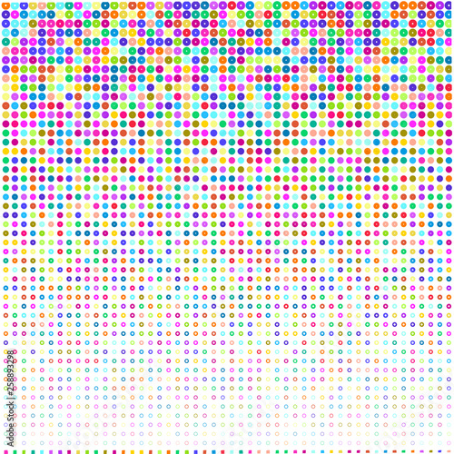 Colorful circles on white background 