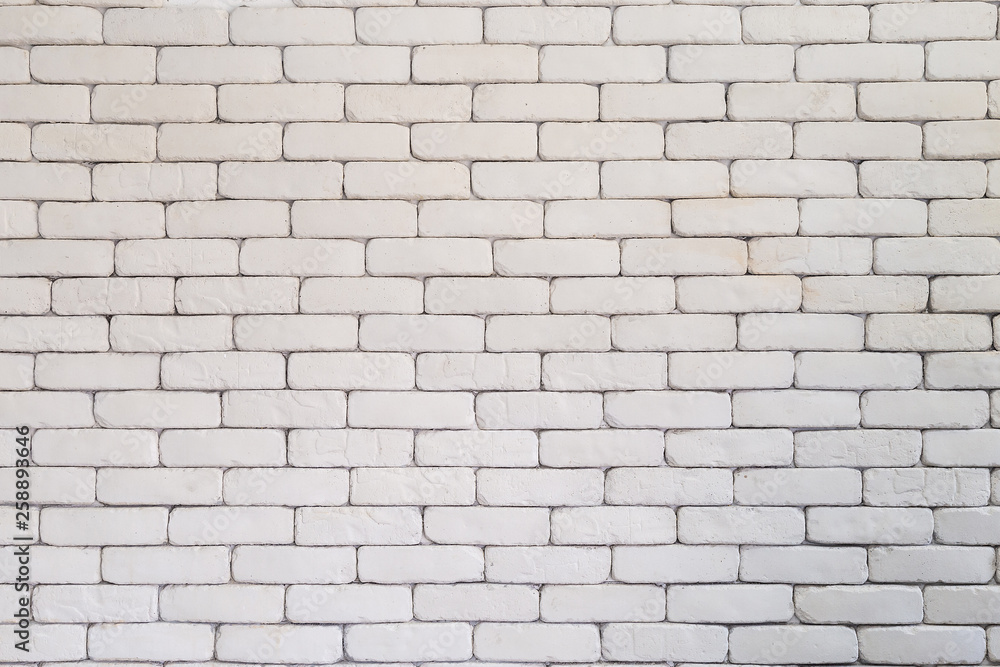 Pattern of line white brick wall.