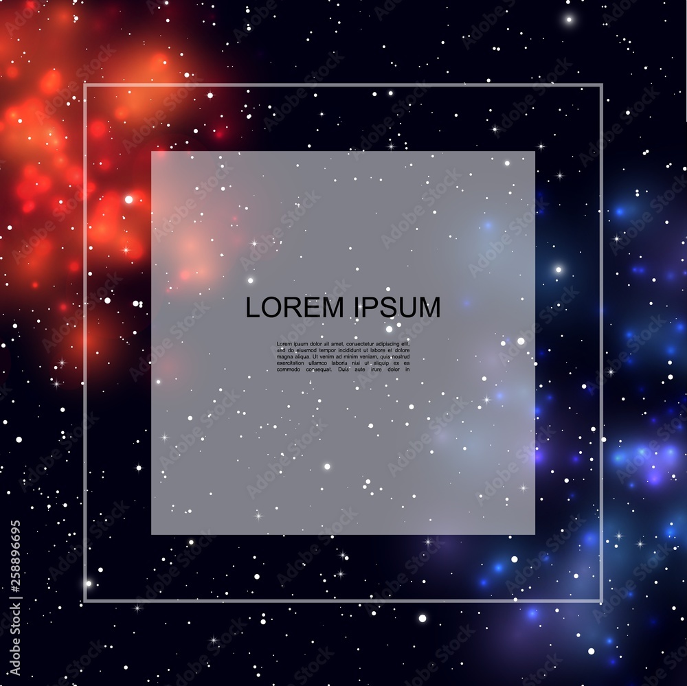 Obraz premium Realistic Colorful Galaxy Template