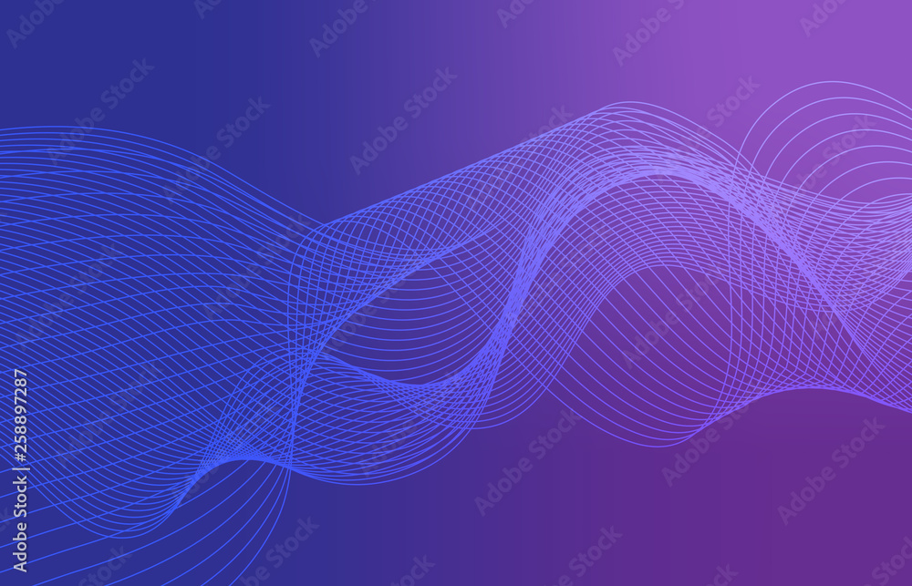 Beautiful Abstract Thin Line Wave Futuristic Background