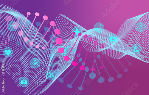 Big Data Visualization with DNA Helix and Medical Icons