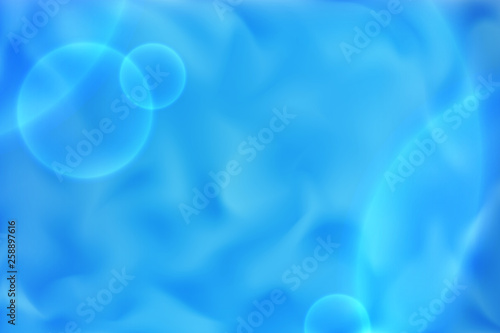 Soap Bubbles Pattern on Light Blue Soapy Water Background