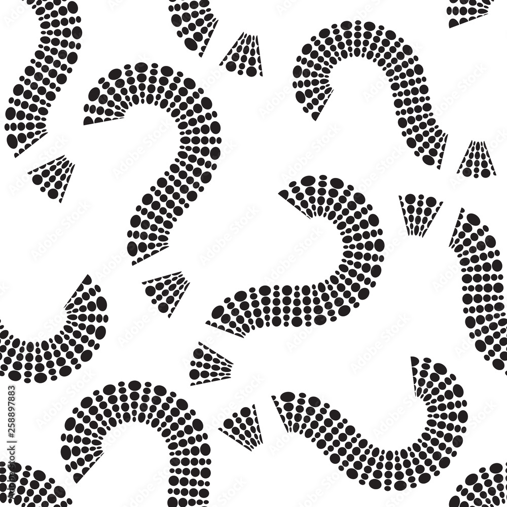 Question Marks Seamless Pattern or Interrogation Background