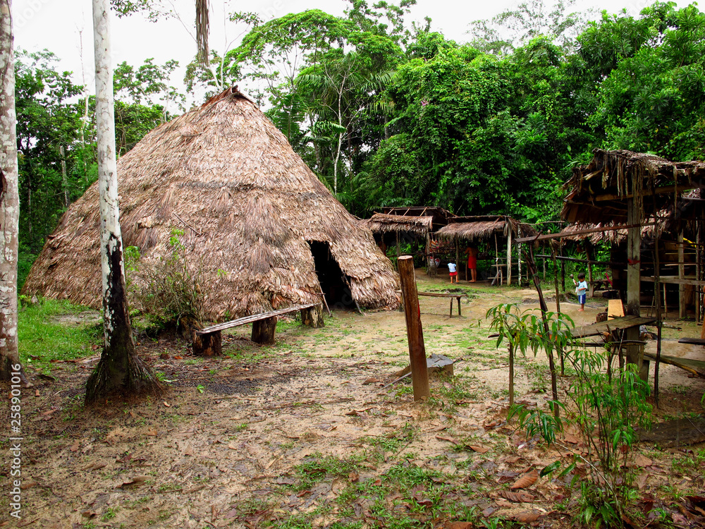 Amazonian Indians, Amazon river, Peru, South America, Selva, Jungle