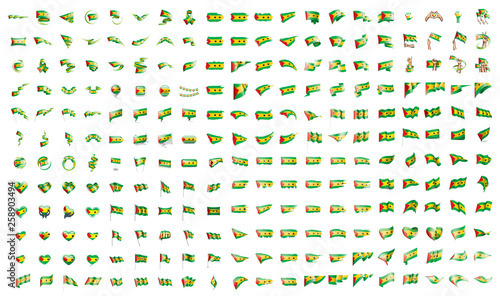 very big collection of vector flags of the Sao Tome and Principe