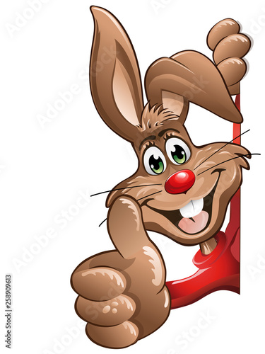 Osterhase rechts Daumen hoch