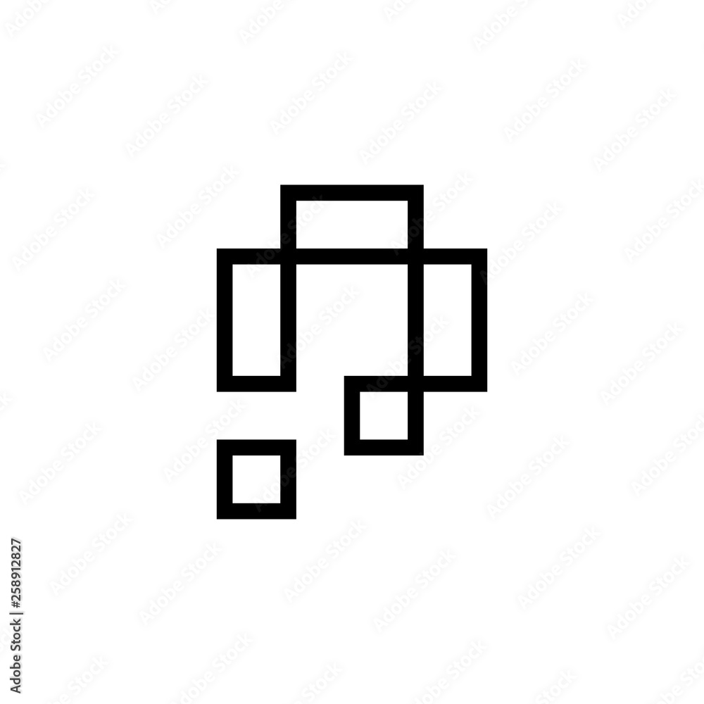 illustration logo from abstract letter P logo concept illustration logo from abstract letter P logo concept