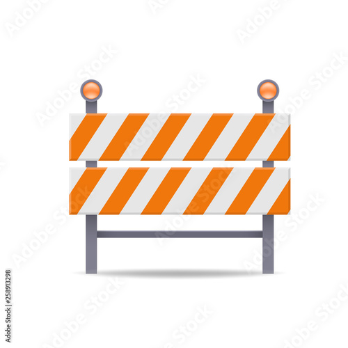 road barrier flat vector icon
