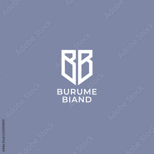 BB. Monogram of Two letters B&B . Luxury, simple, minimal and elegant BB logo design. Vector illustration template.