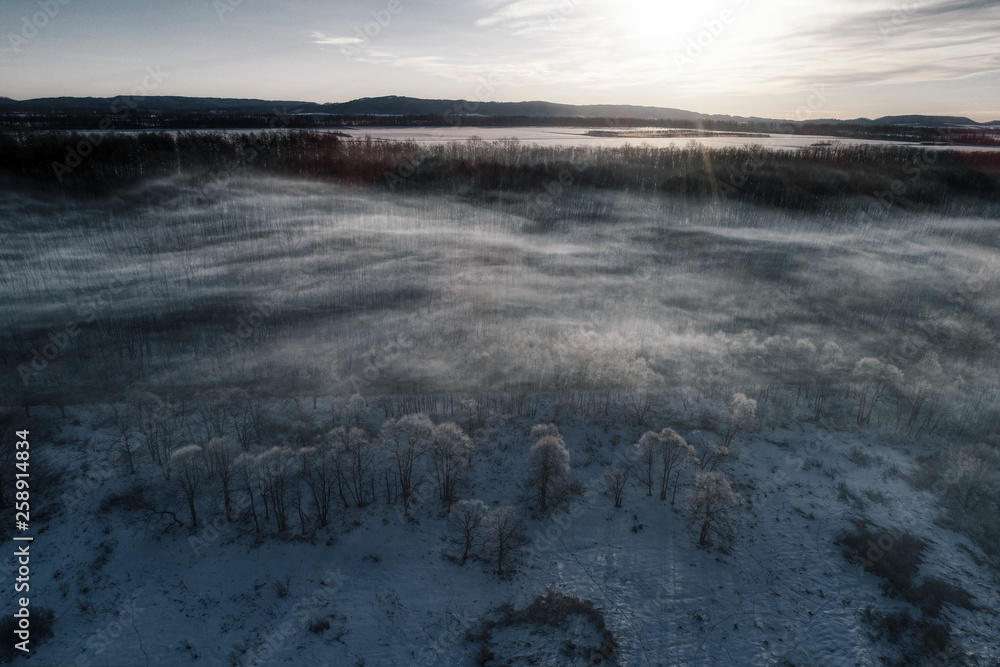 Obraz premium 冬の空撮