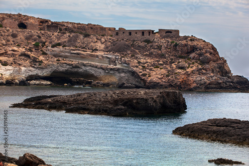View of Lampedusa beach