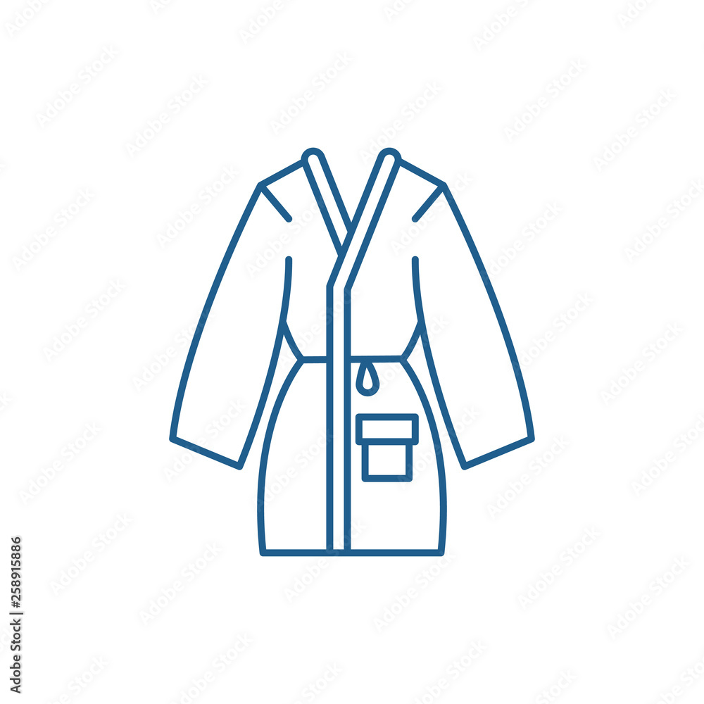 Fotografie Home bathrobe line concept icon