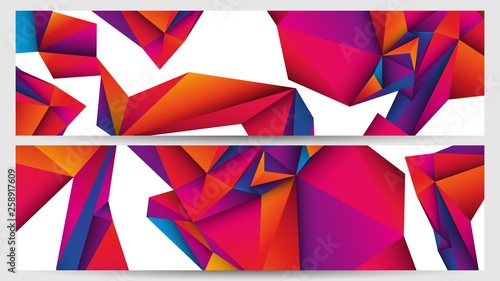 kolorowe trójkąty tło wektor