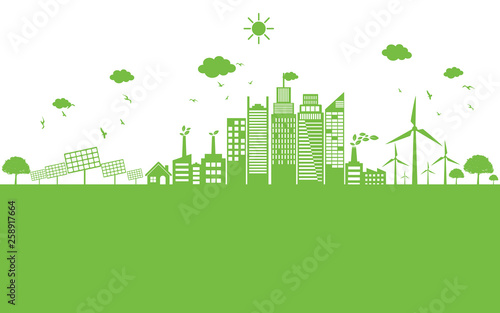 Green ecology City environmentally friendly 