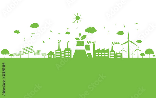 Green ecology City environmentally friendly 
